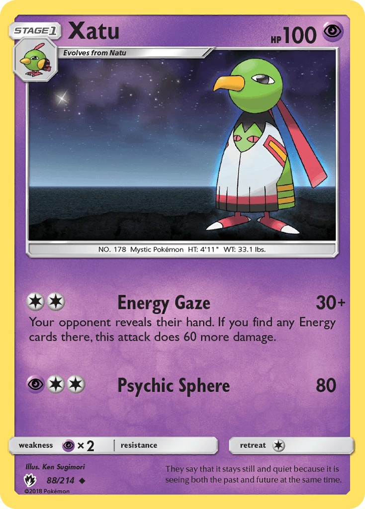 Xatu, kortbilde fra pokemontcg.io