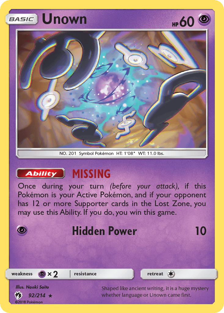 Unown, kortbilde fra pokemontcg.io