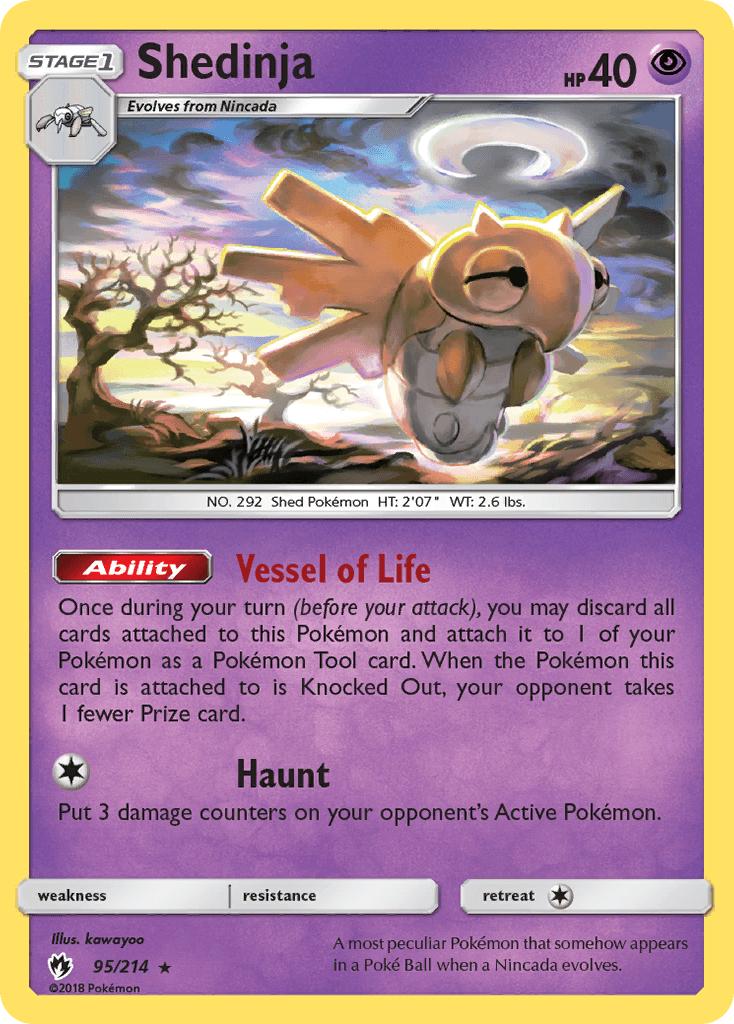 Shedinja, kortbilde fra pokemontcg.io