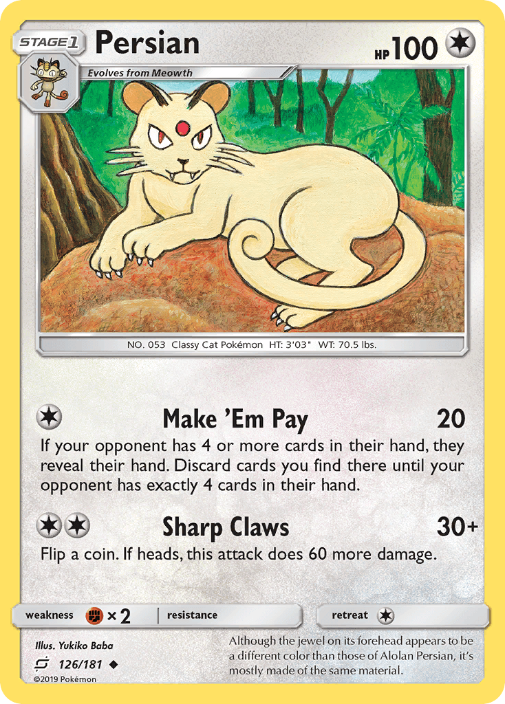 Persian, kortbilde fra pokemontcg.io