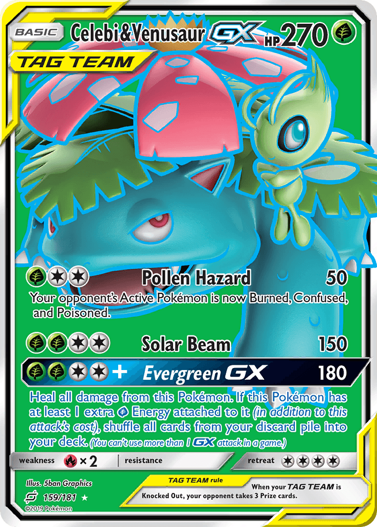 Celebi & Venusaur-GX, kortbilde fra pokemontcg.io