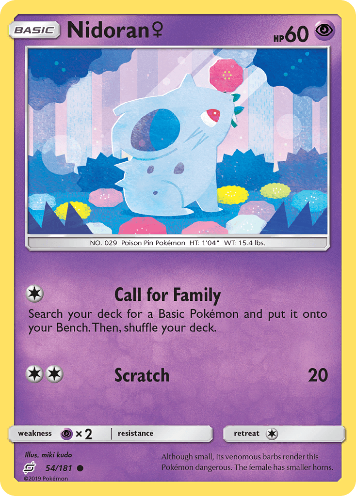 Nidoran ♀, kortbilde fra pokemontcg.io