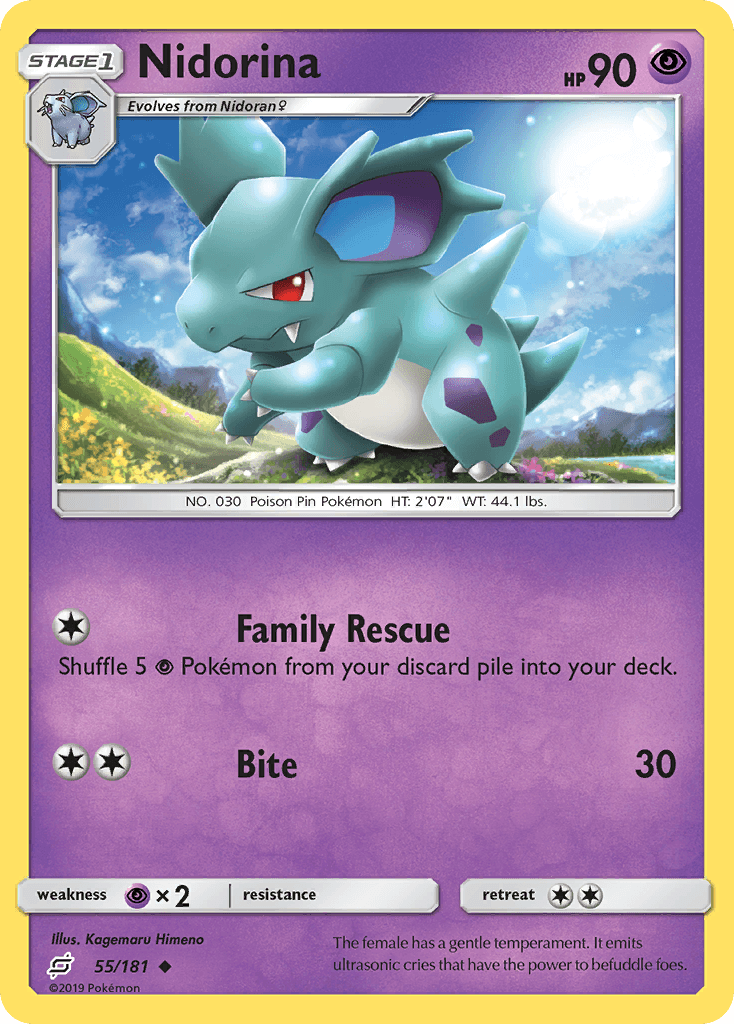 Nidorina, kortbilde fra pokemontcg.io