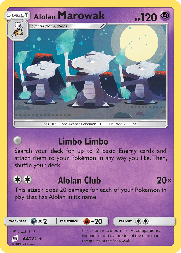 Alolan Marowak, kortbilde fra pokemontcg.io