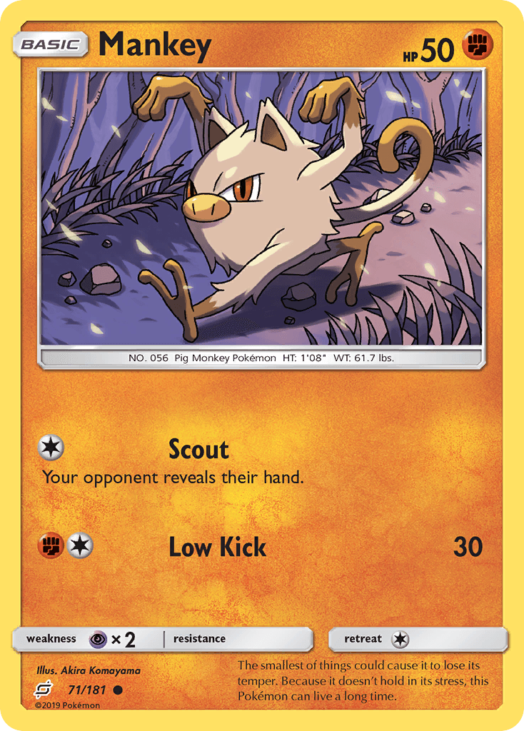 Mankey, kortbilde fra pokemontcg.io