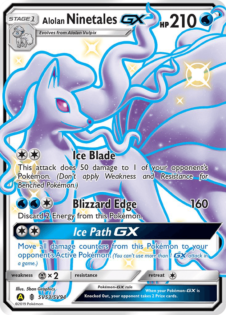 Alolan Ninetales-GX, kortbilde fra pokemontcg.io