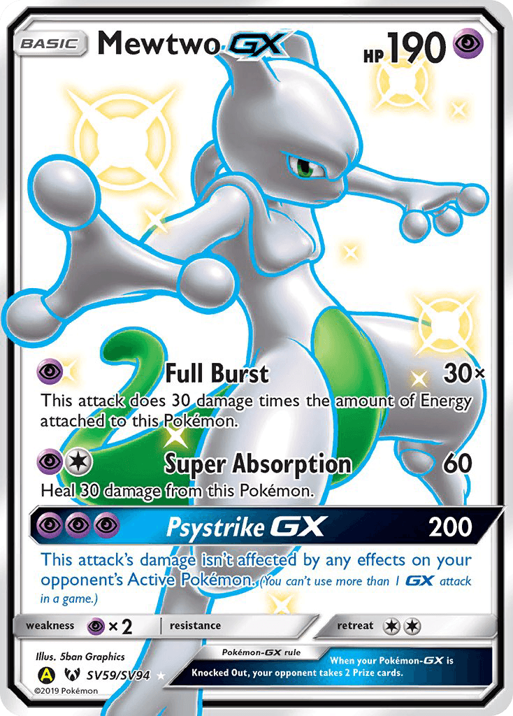 Mewtwo-GX, kortbilde fra pokemontcg.io