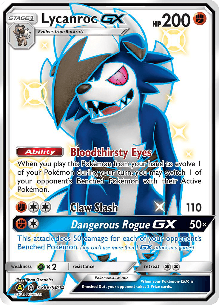 Lycanroc-GX, kortbilde fra pokemontcg.io