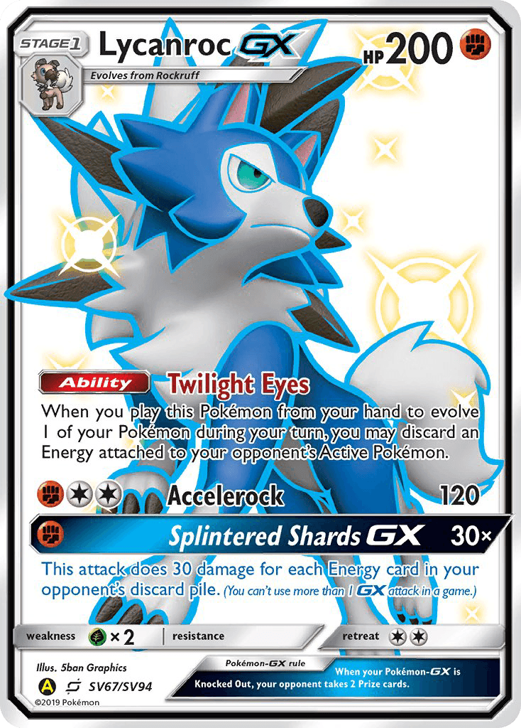 Lycanroc-GX, kortbilde fra pokemontcg.io