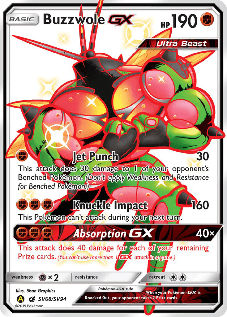 Buzzwole-GX, kortbilde fra pokemontcg.io