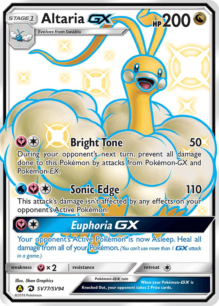 Altaria-GX, kortbilde fra pokemontcg.io
