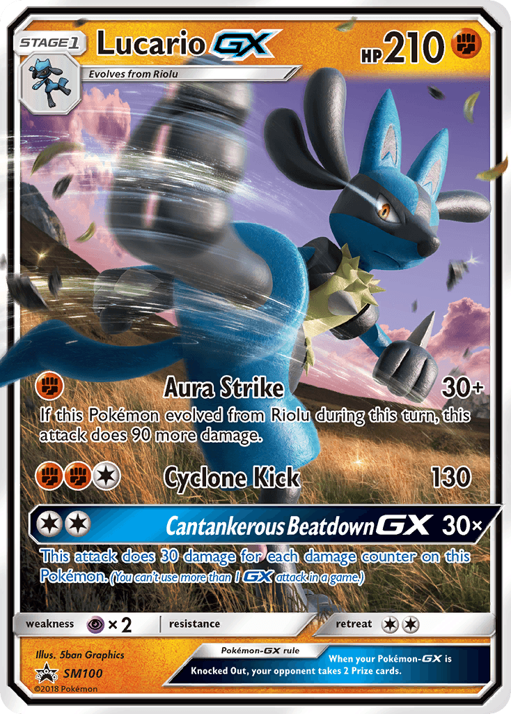 Lucario-GX, kortbilde fra pokemontcg.io