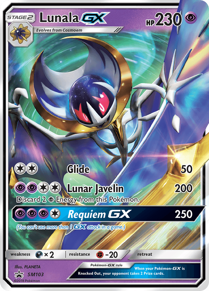 Lunala-GX, kortbilde fra pokemontcg.io