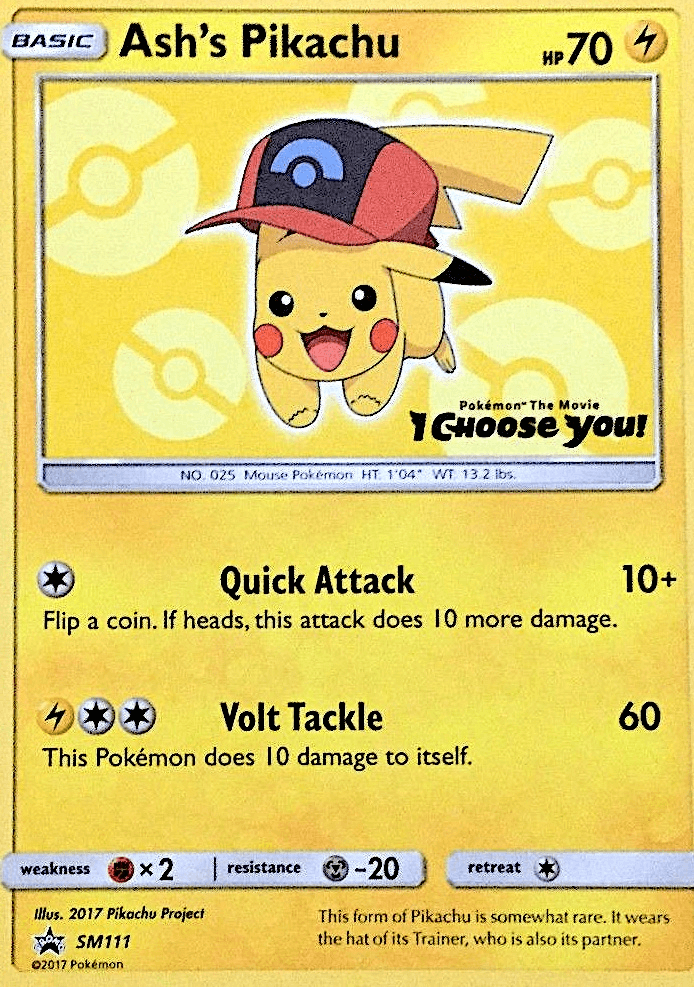 Ash's Pikachu, kortbilde fra pokemontcg.io