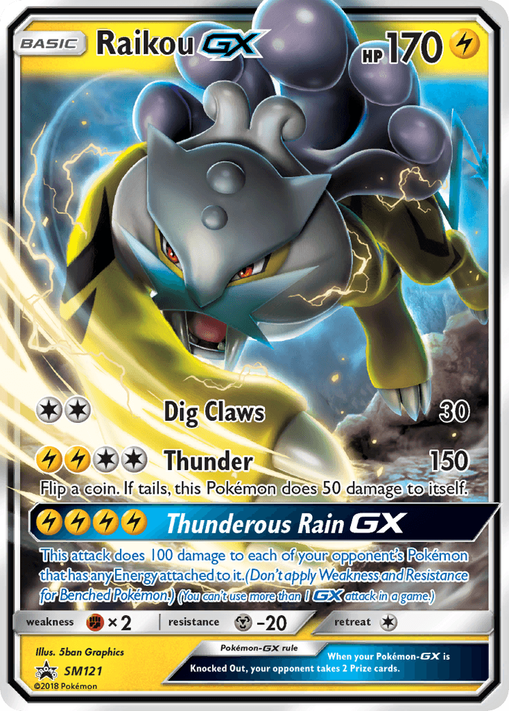 Raikou-GX, kortbilde fra pokemontcg.io