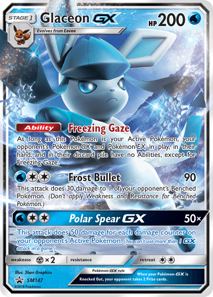 Glaceon-GX, kortbilde fra pokemontcg.io