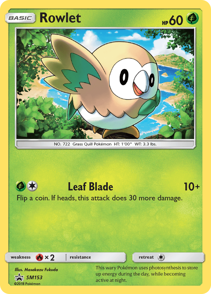 Rowlet, kortbilde fra pokemontcg.io