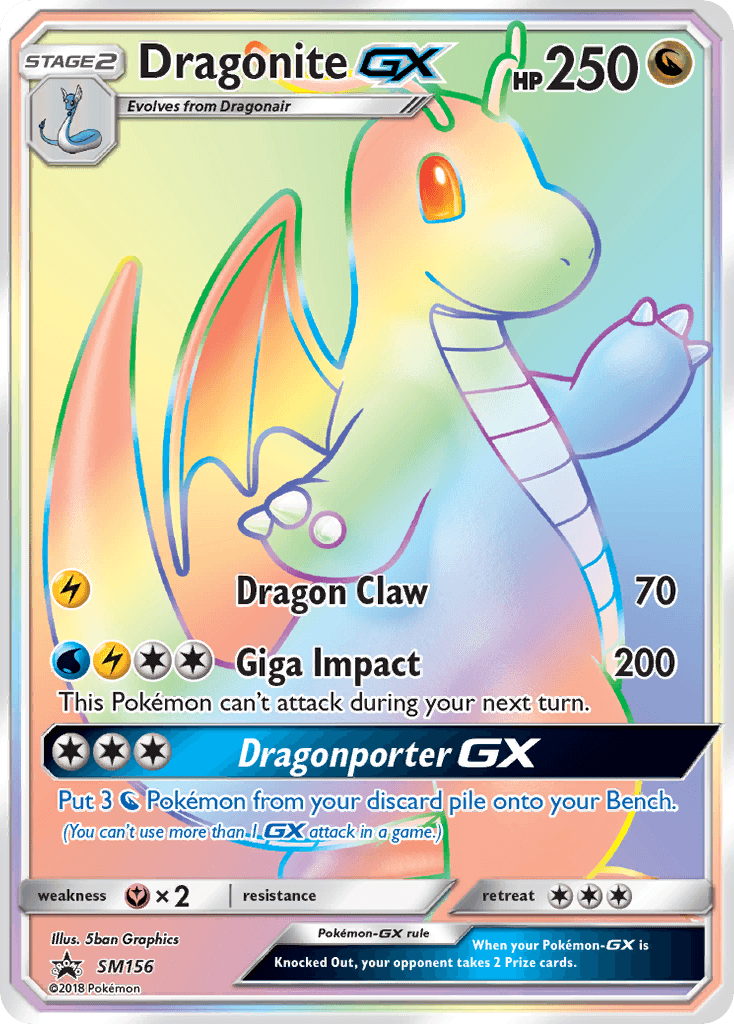 Dragonite-GX, kortbilde fra pokemontcg.io
