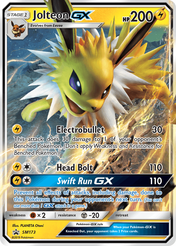 Jolteon-GX, kortbilde fra pokemontcg.io