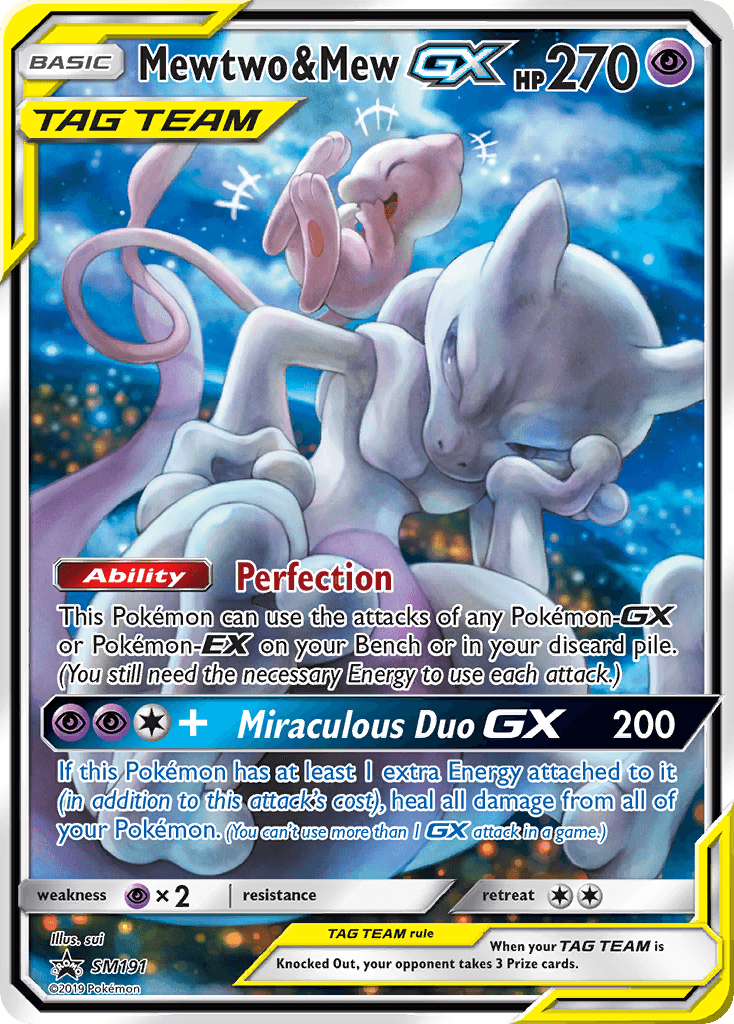 Mewtwo & Mew-GX, kortbilde fra pokemontcg.io