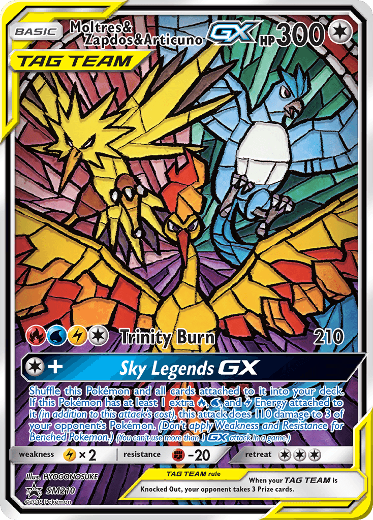 Moltres & Zapdos & Articuno-GX, kortbilde fra pokemontcg.io