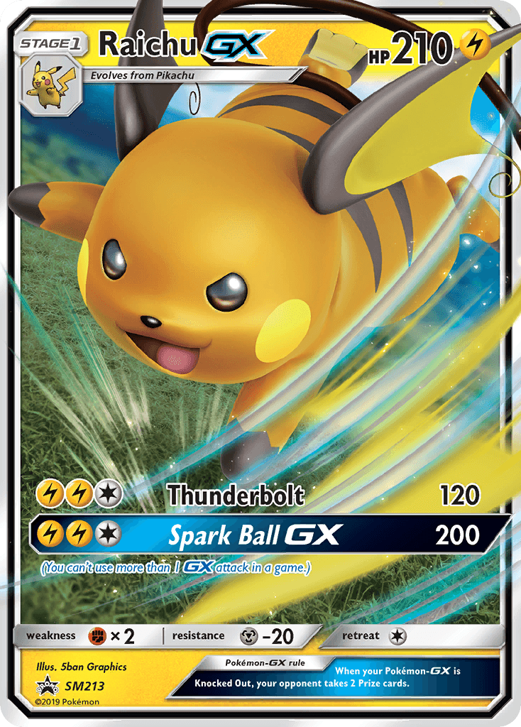 Raichu-GX, kortbilde fra pokemontcg.io