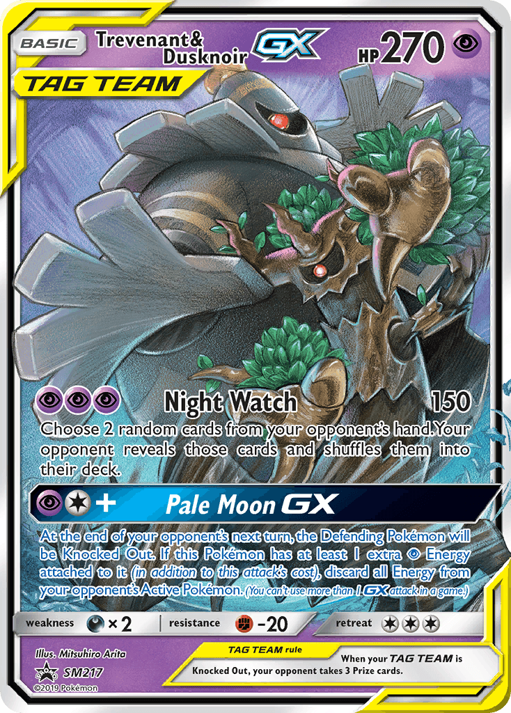 Trevenant & Dusknoir-GX, kortbilde fra pokemontcg.io