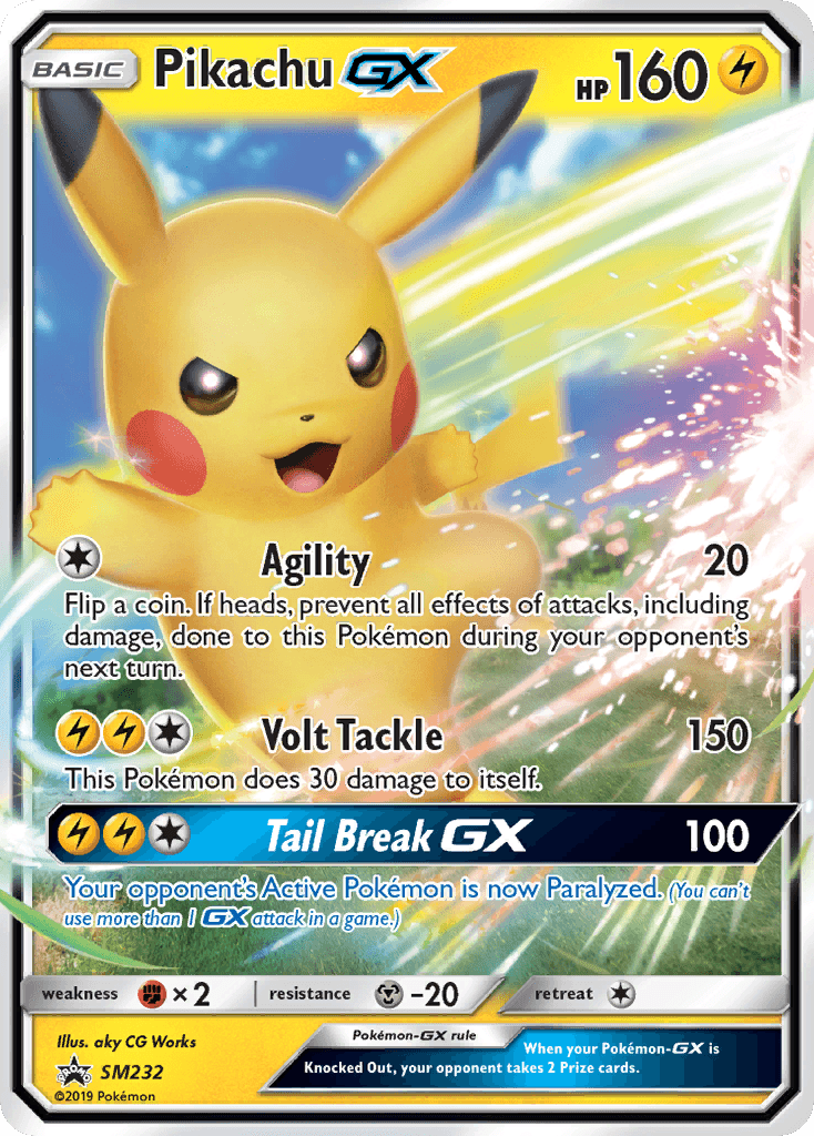 Pikachu-GX, kortbilde fra pokemontcg.io