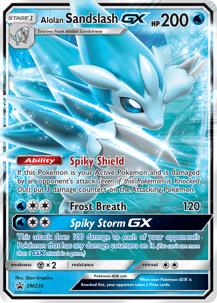 Alolan Sandslash-GX, kortbilde fra pokemontcg.io