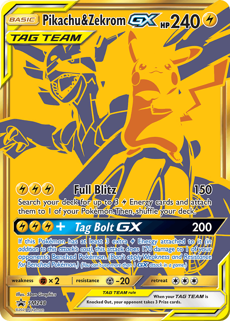 Pikachu & Zekrom-GX, kortbilde fra pokemontcg.io