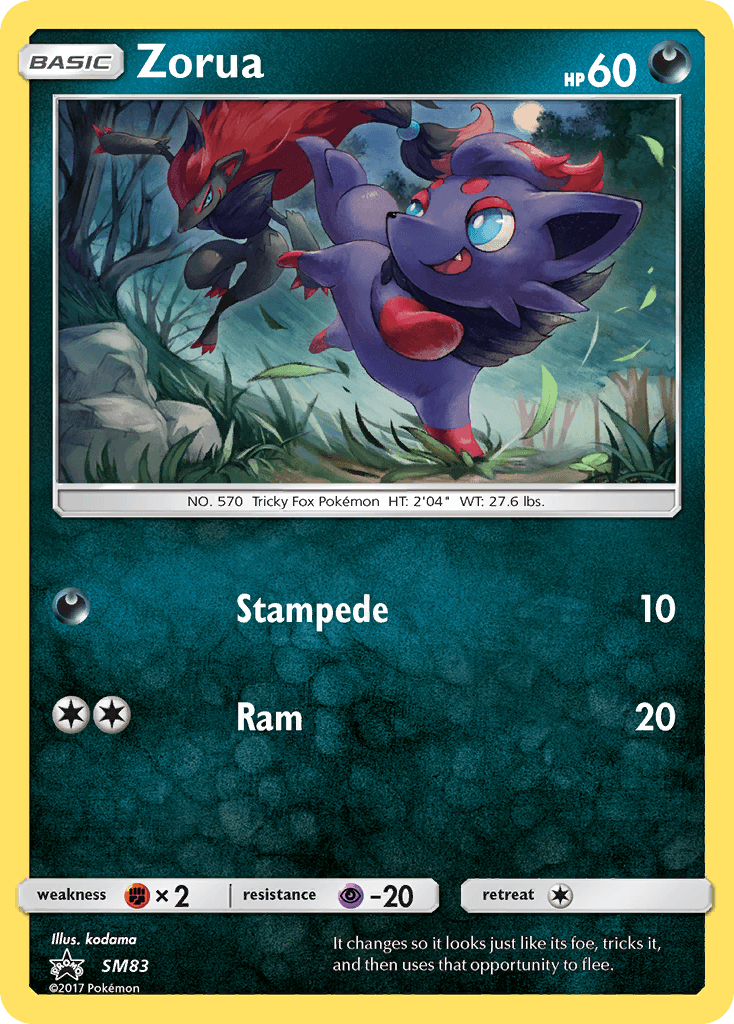 Zorua, kortbilde fra pokemontcg.io