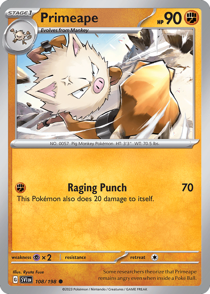 Primeape, kortbilde fra pokemontcg.io