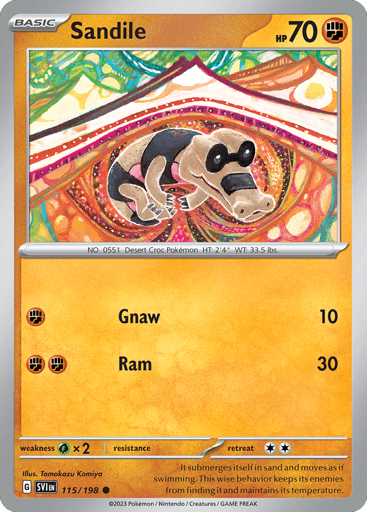 Sandile, kortbilde fra pokemontcg.io