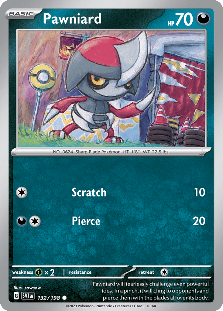 Pawniard, kortbilde fra pokemontcg.io