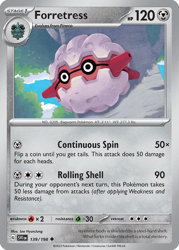 Forretress, kortbilde fra pokemontcg.io