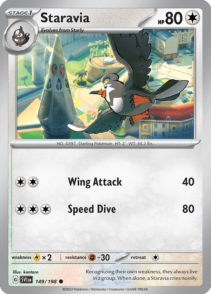 Staravia, kortbilde fra pokemontcg.io