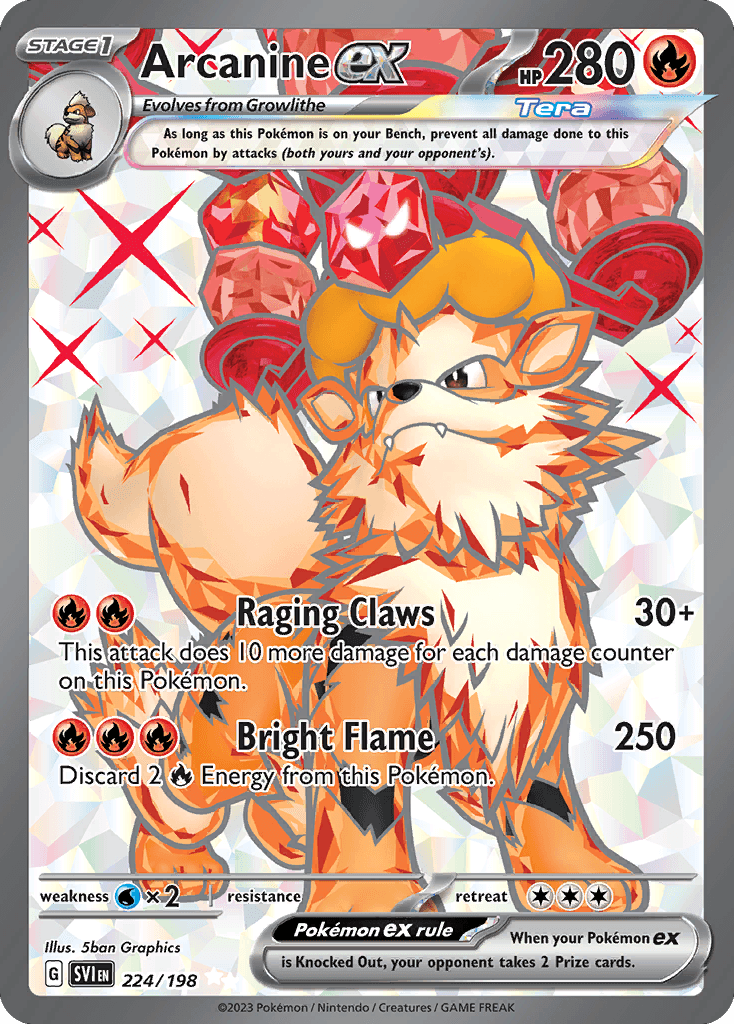 Arcanine ex, kortbilde fra pokemontcg.io