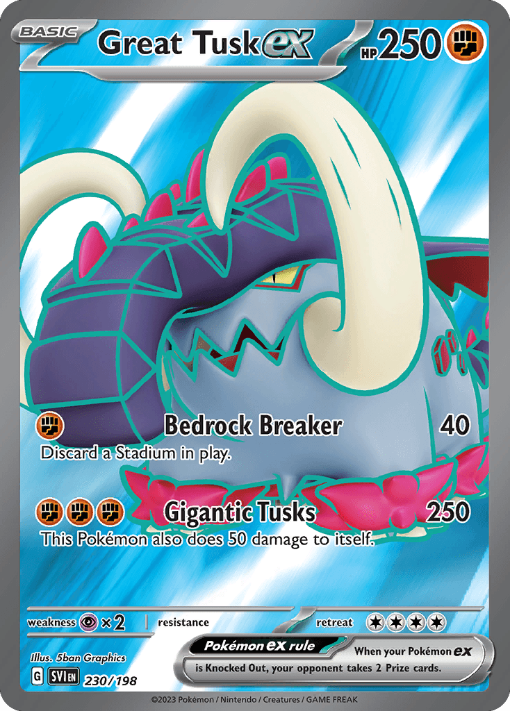 Great Tusk ex, kortbilde fra pokemontcg.io