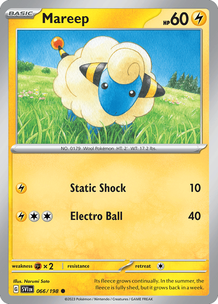 Mareep, kortbilde fra pokemontcg.io