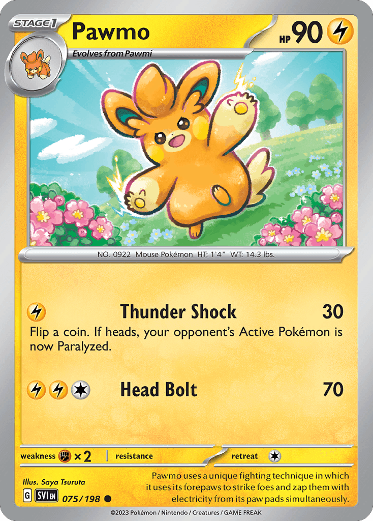 Pawmo, kortbilde fra pokemontcg.io