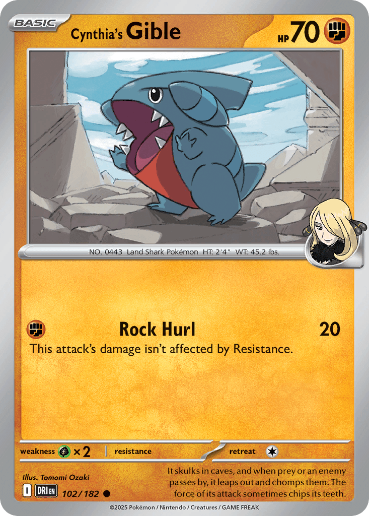 Cynthia's Gible, kortbilde fra pokemontcg.io