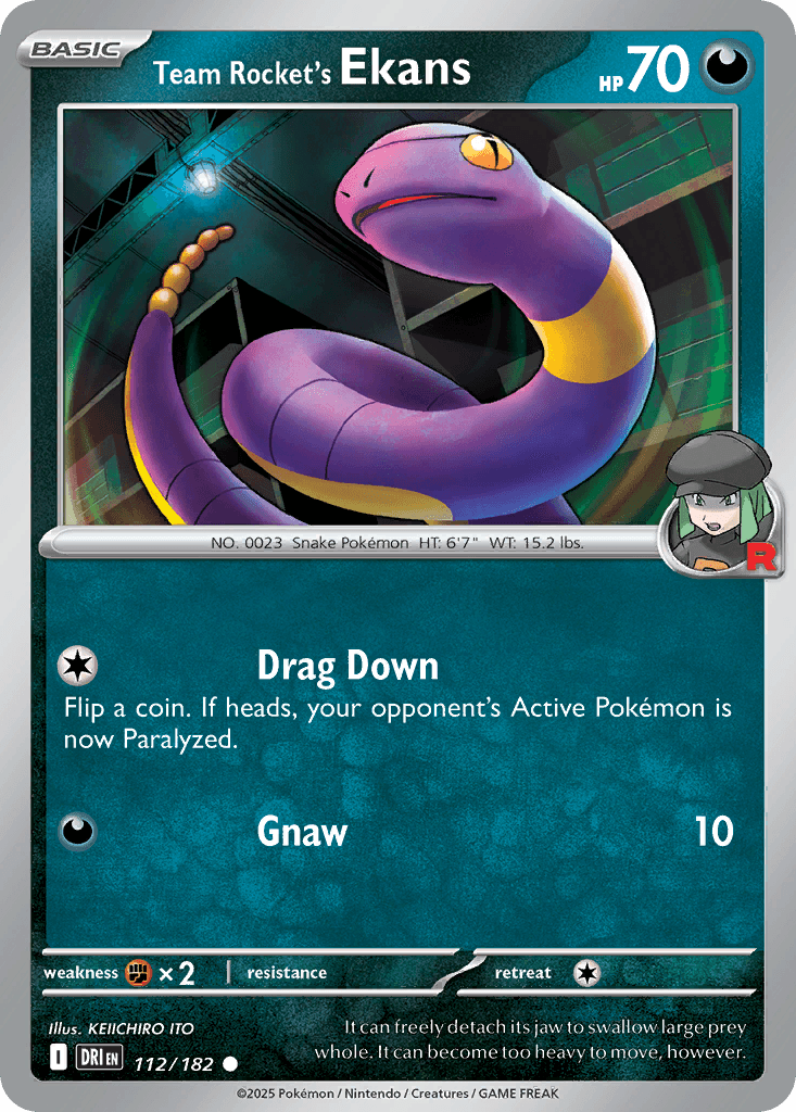 Team Rocket's Ekans, kortbilde fra pokemontcg.io