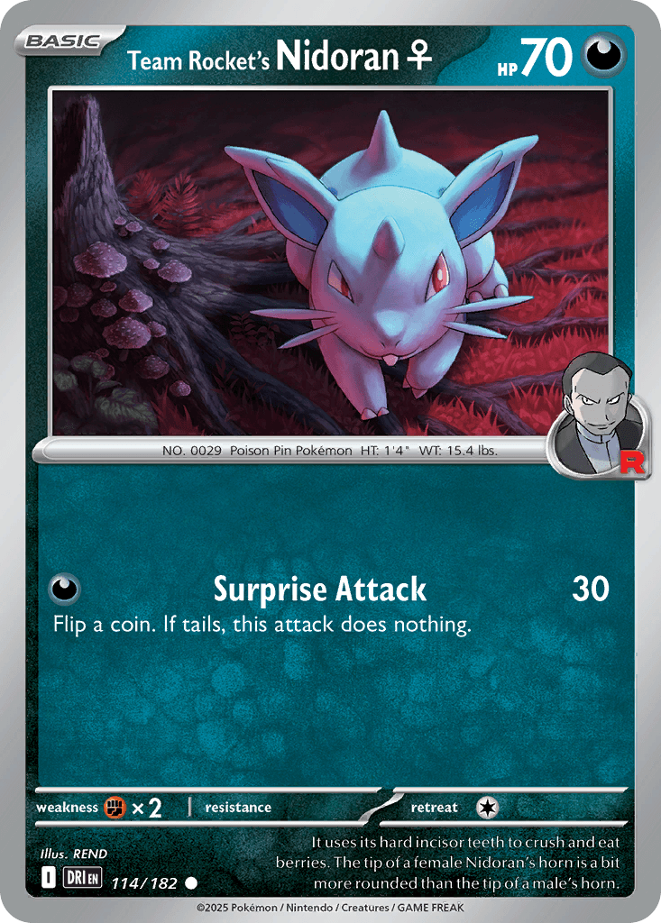 Team Rocket's Nidoran♀, kortbilde fra pokemontcg.io