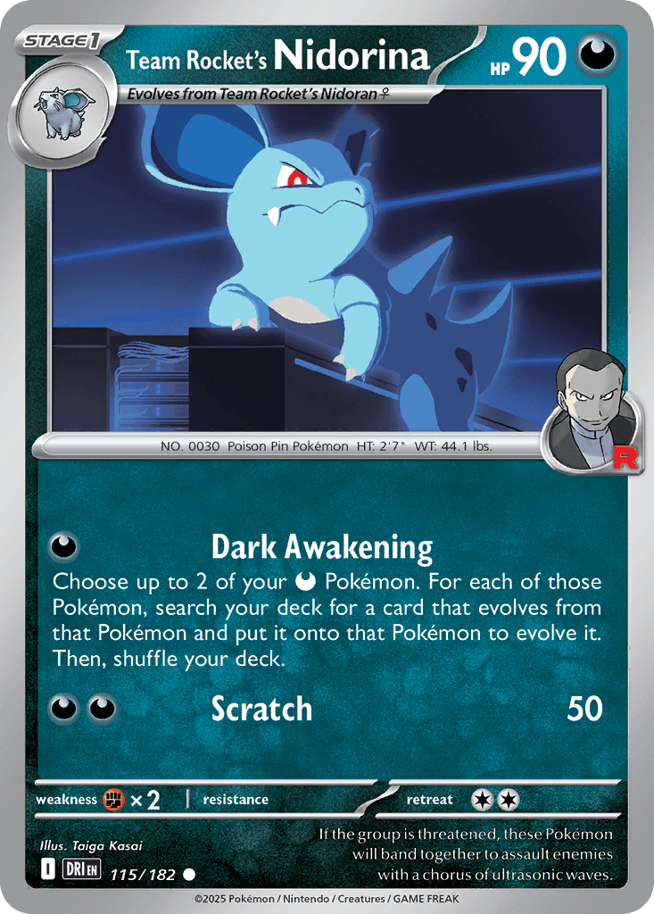 Team Rocket's Nidorina, kortbilde fra pokemontcg.io