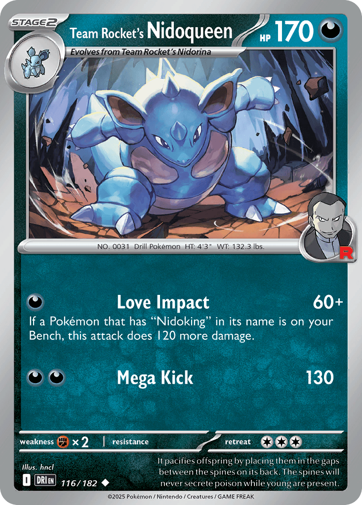 Team Rocket's Nidoqueen, kortbilde fra pokemontcg.io