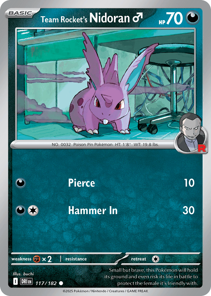 Team Rocket's Nidoran♂, kortbilde fra pokemontcg.io
