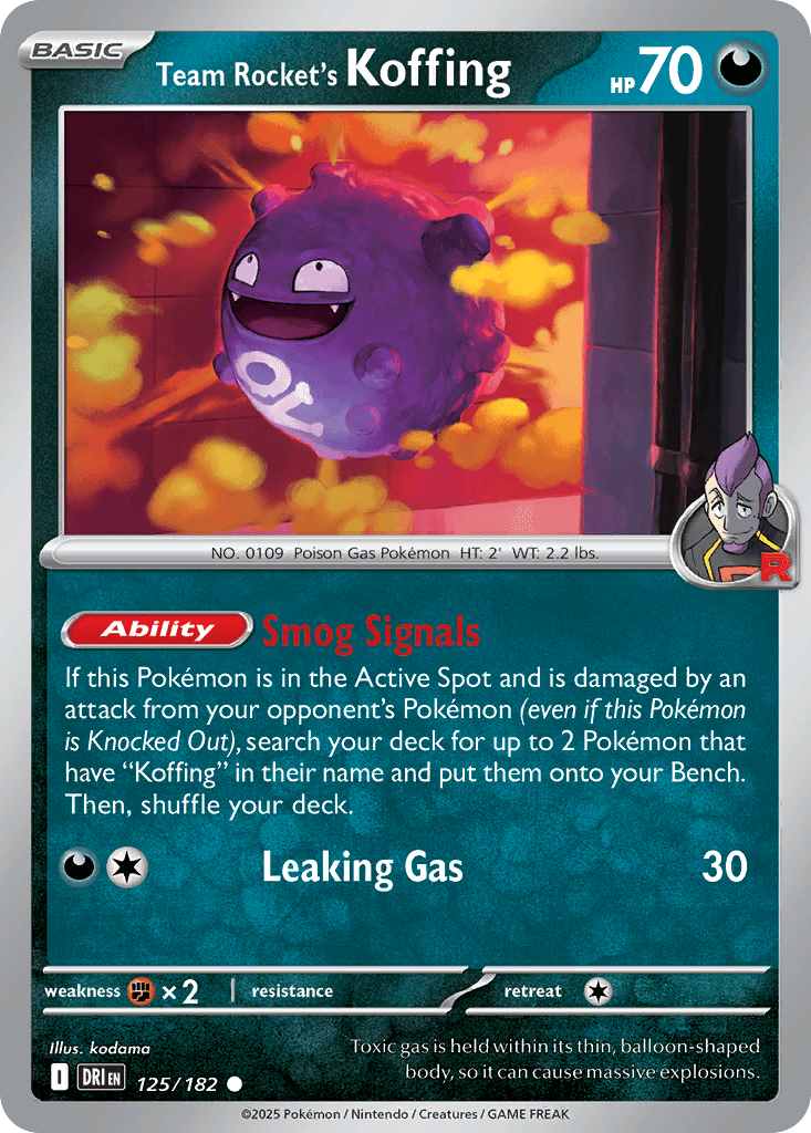 Team Rocket's Koffing, kortbilde fra pokemontcg.io