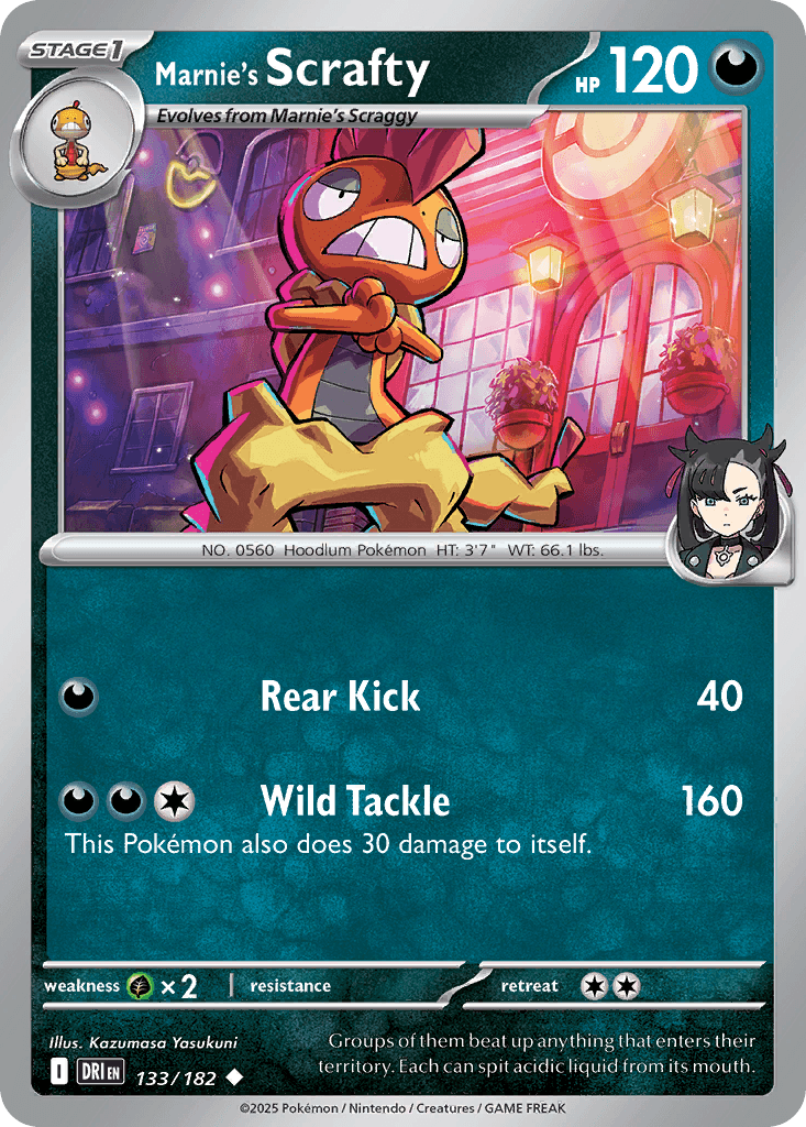 Marnie's Scrafty, kortbilde fra pokemontcg.io