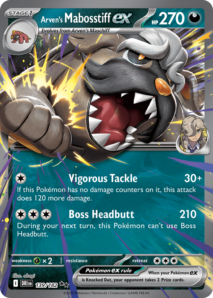 Arven's Mabosstiff ex, kortbilde fra pokemontcg.io