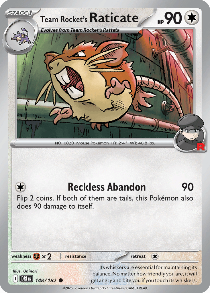 Team Rocket's Raticate, kortbilde fra pokemontcg.io